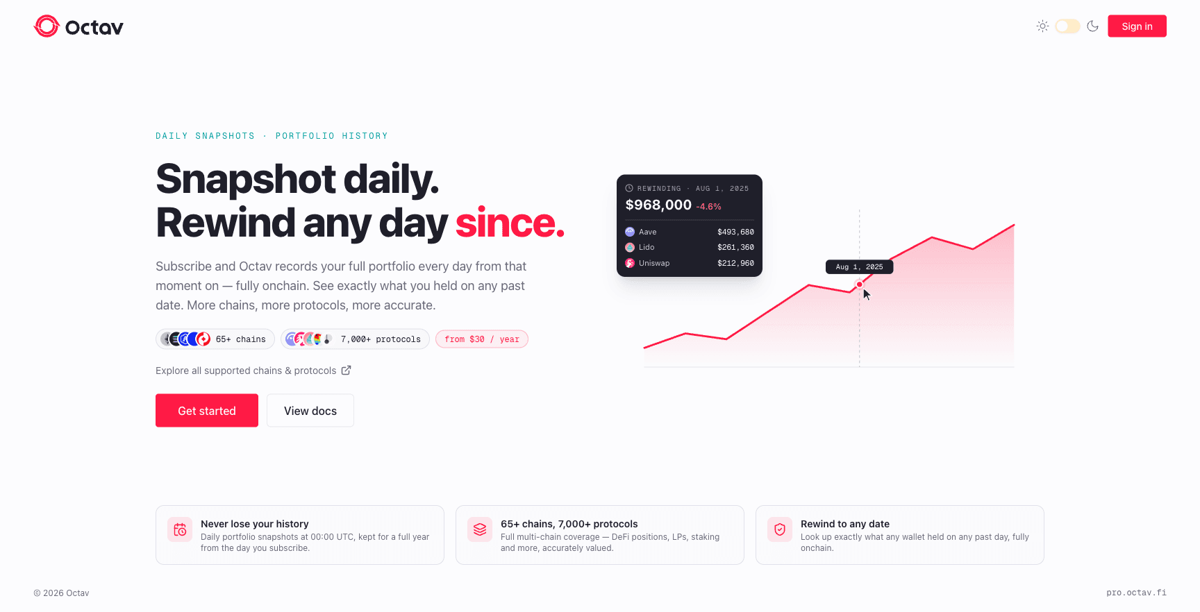 Octav Snapshots screenshot